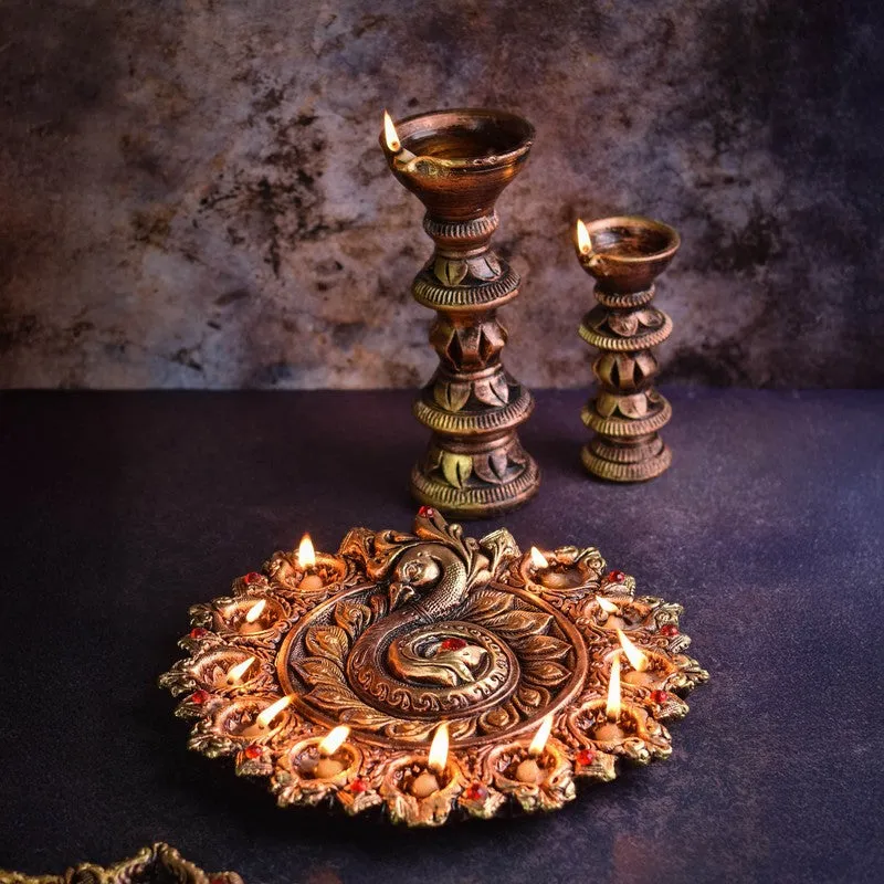Peacock Glory Diya media 6