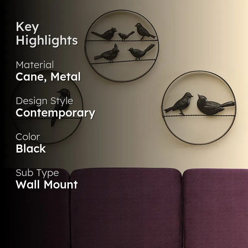 Avian Flock Cane & Metal Wall Accent - Set Of Three media 2