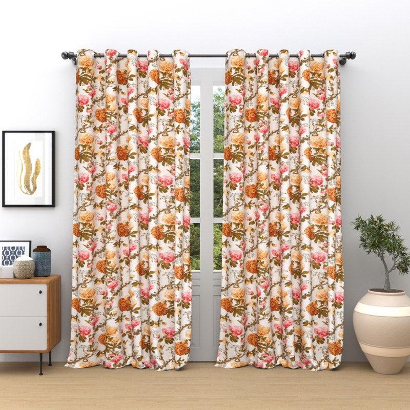Mivaana Floral Curtain - Sunflower Yellow media 3