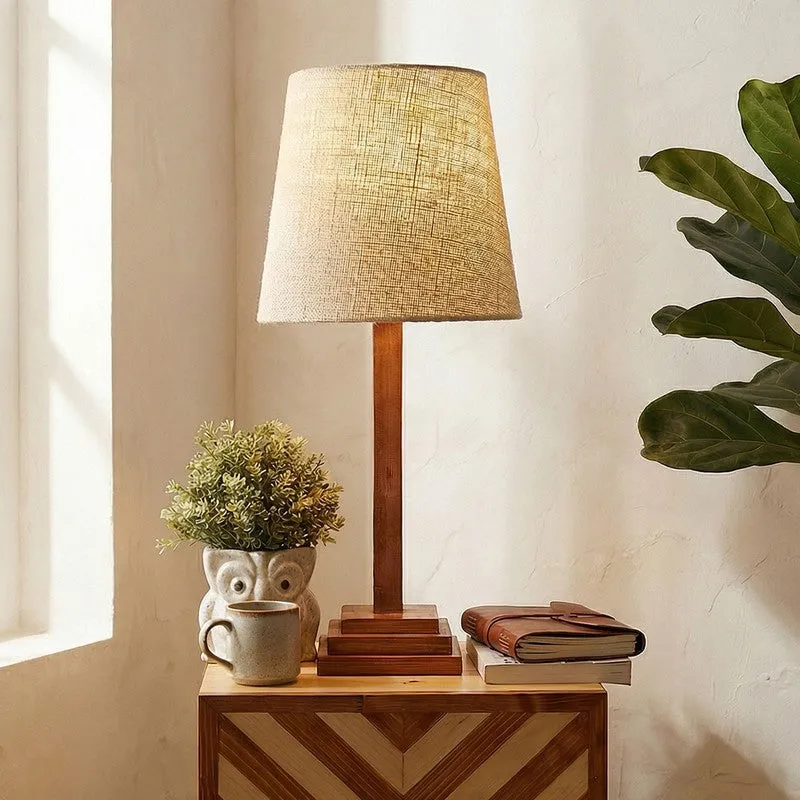 Klaris Jute Table Lamp - Brown,Beige media 1