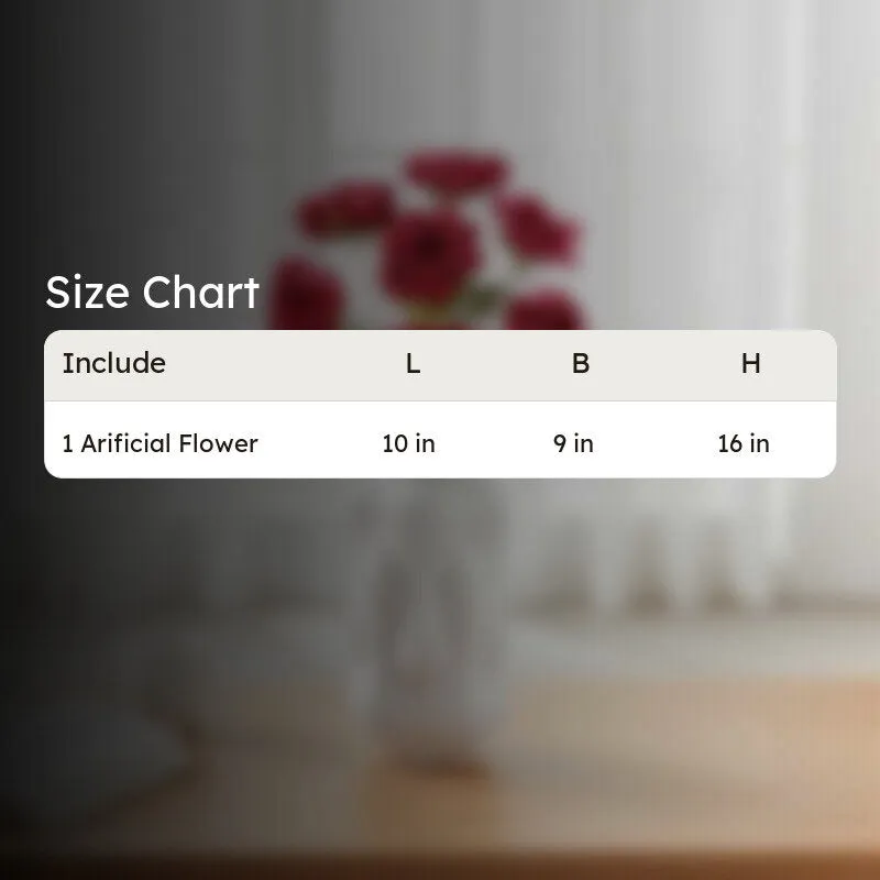 Floraura Rose Fabric Artificial Flower - Red media 8