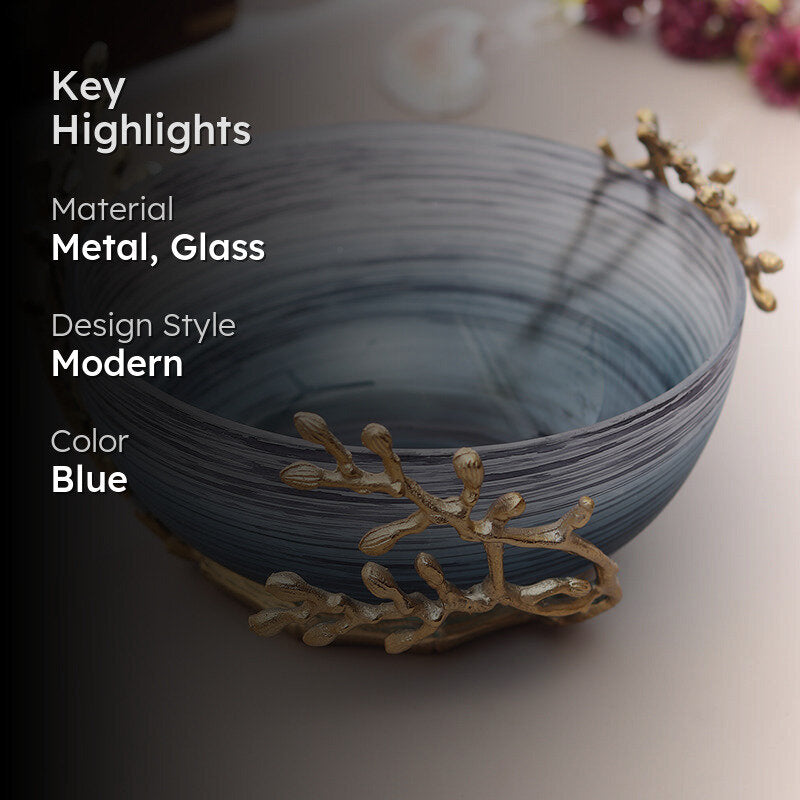 Roscoe Ruma Branched Accent Bowl - Blue media 2