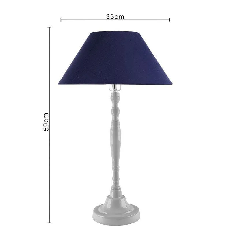 Imperial Fabric Table Lamp - White,Blue media 5
