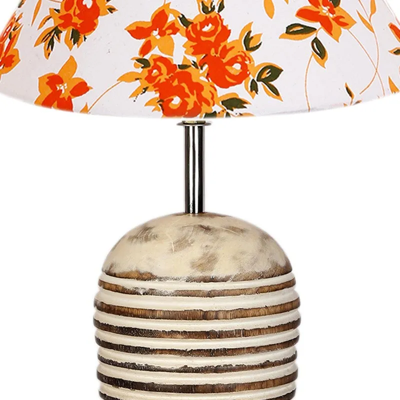 Gloworb Cotton Table Lamp With Wooden Base - Multicolor media 8
