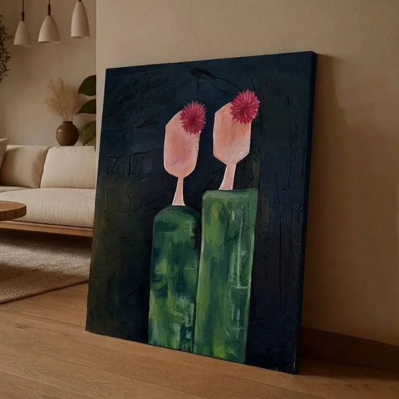 Tranquil Stroke Handmade Canvas Wall Painting media 1