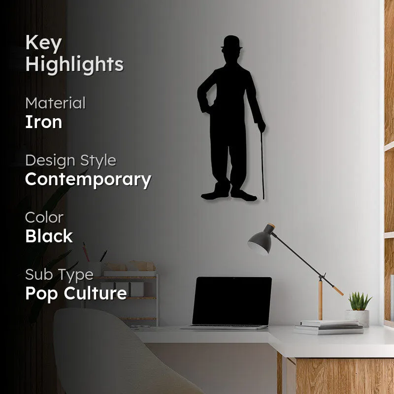 Charlie Chaplin Black Iron Wall Accent media 2