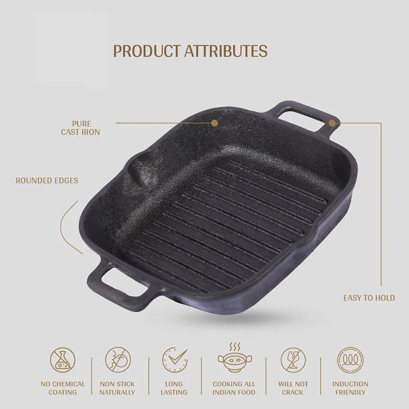 Char & Sear Pre-Seasoned Cast Iron Grill Pan media 4