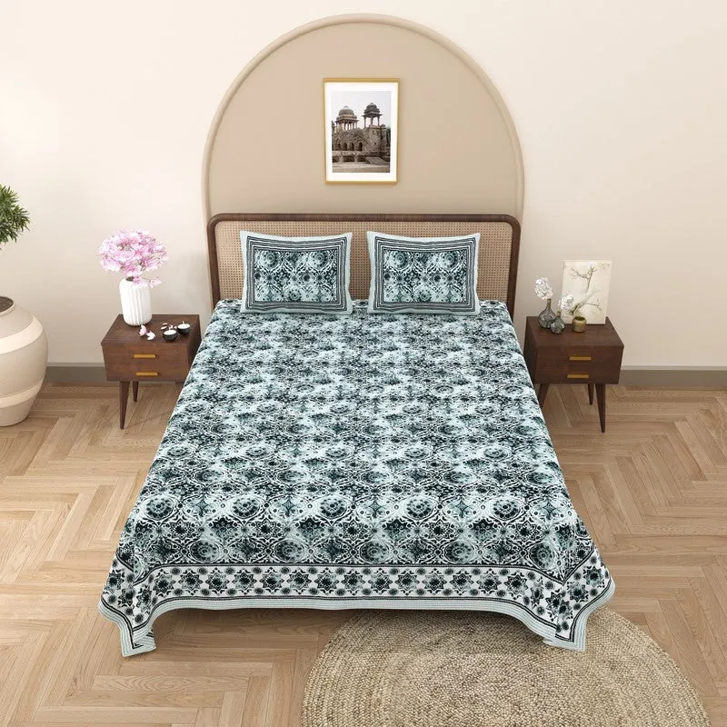Loomet Cotton Bedsheet (Navy) - 240 TC media 3