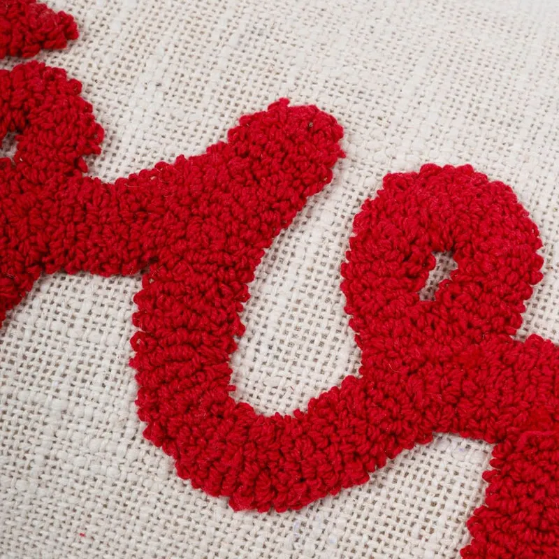 Love Tassle Tufted Cushion Cover Set (Red) - Set Of Two media 6