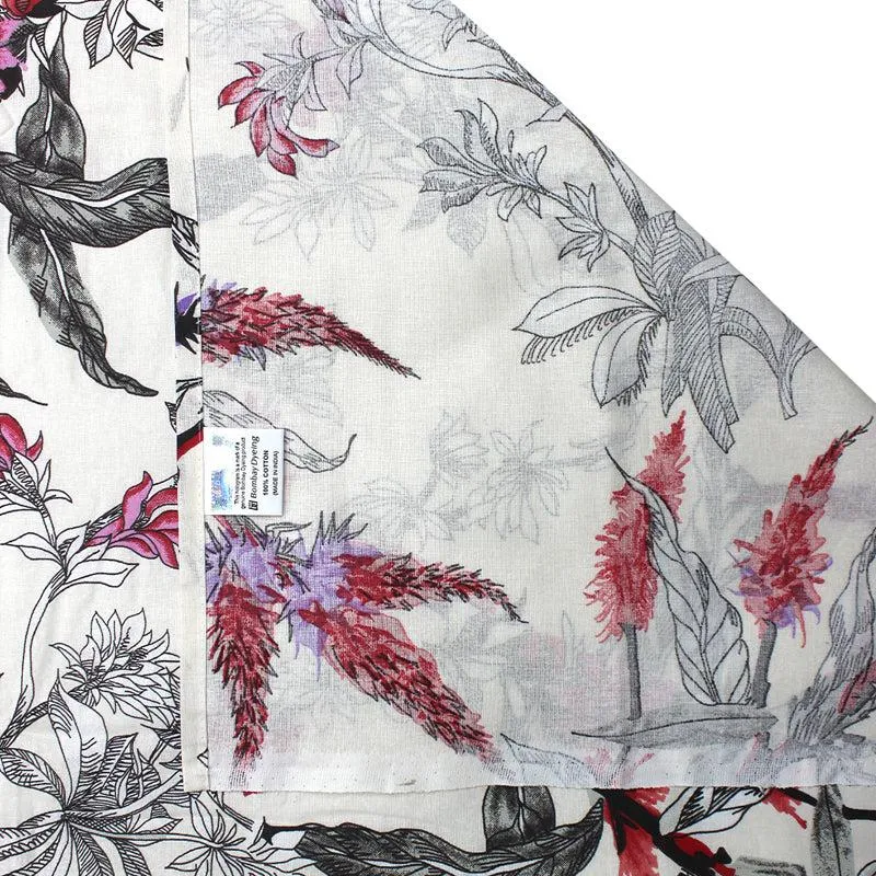 Waida Floral Cotton Bedsheet (Yellow,White) - 110 TC media 5