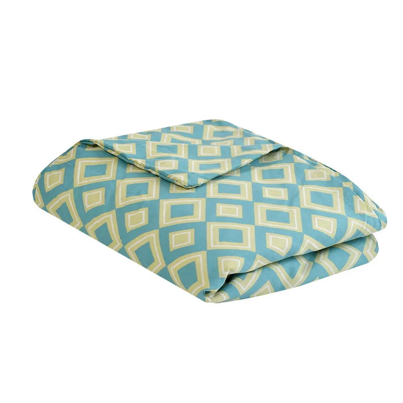 Sublime Sandstone Geometric Cotton Duvet Cover (Green) - 210 TC media 5