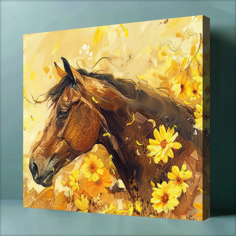 Garden Horse Canvas Wall Painting media 5