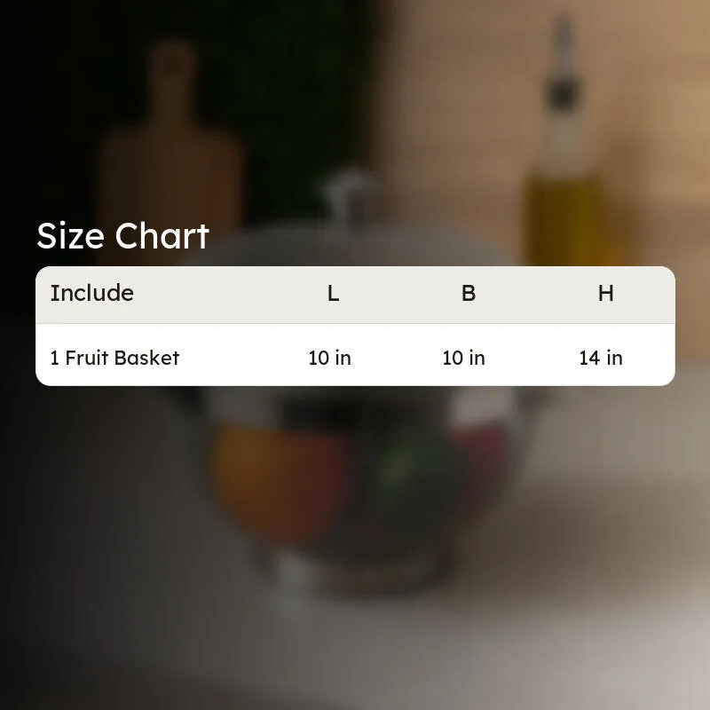 Elara Stainless Steel Fruit Basket media 8