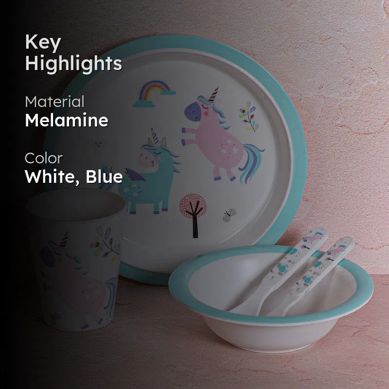 Unicorn Land Kids Dinner Set - Five Piece Set media 2