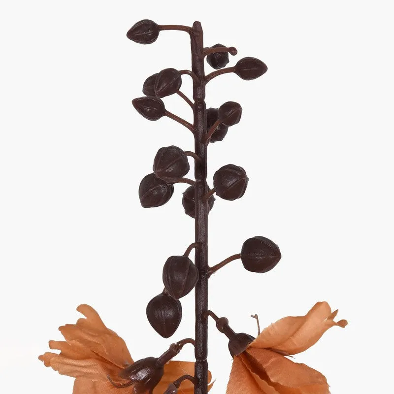 Aura Blooms (Orange) Lifelike Faux Floral Dcor - Set Of Two media 6