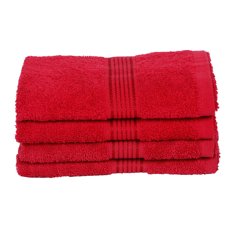 Eva Quick Dry Hand Towel (Red) - Set Of Four media 4