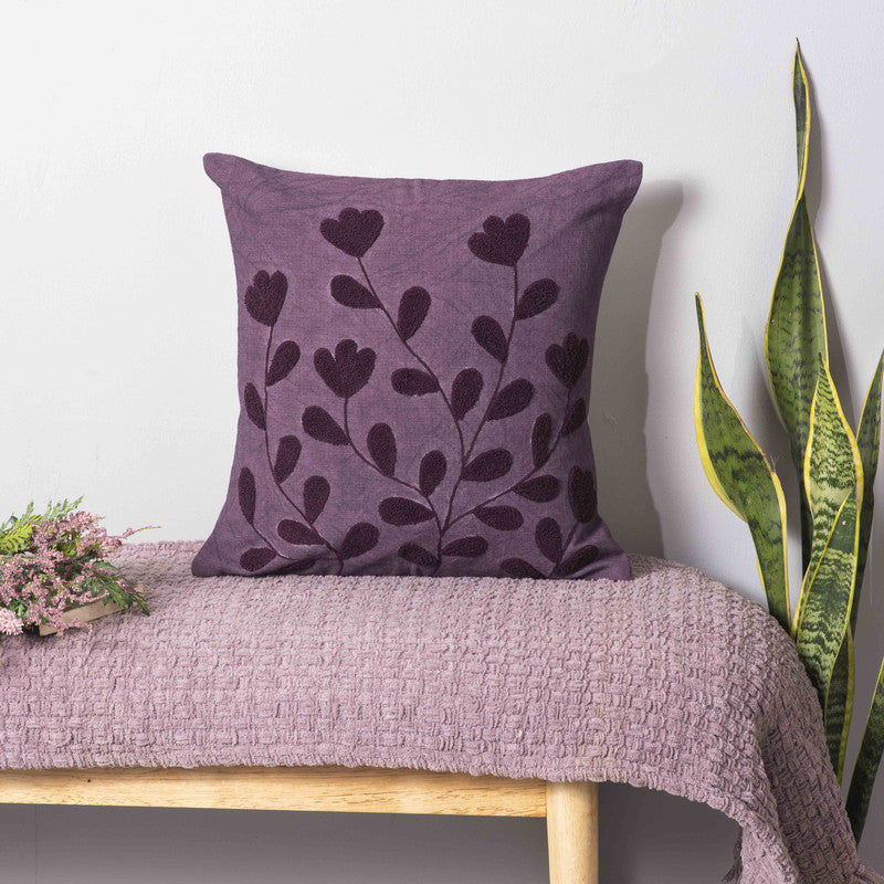Deep Flora Cotton Cushion Cover