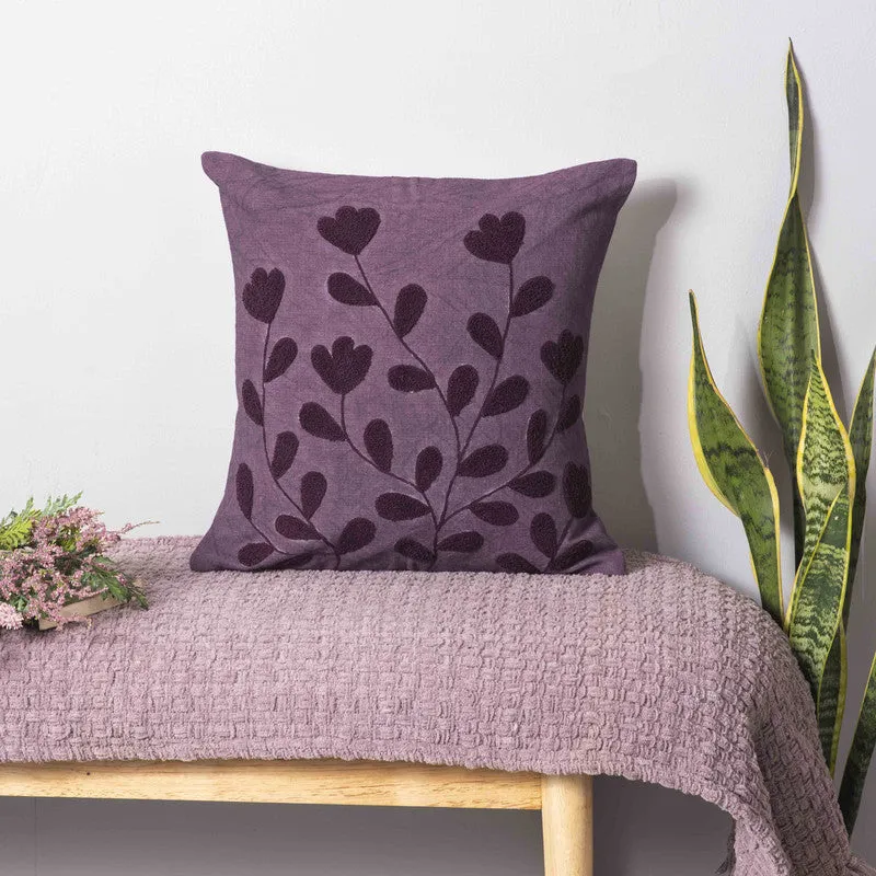 Deep Flora Cotton Cushion Cover media 1