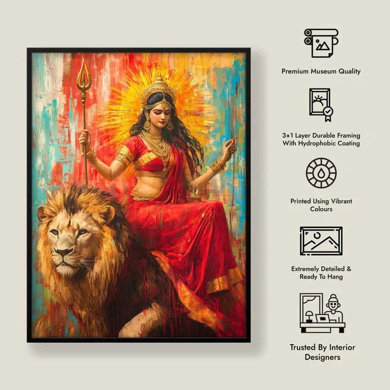 Vanagopala Spiritual Archival Paper Wall Painting With Frame - Black media 8