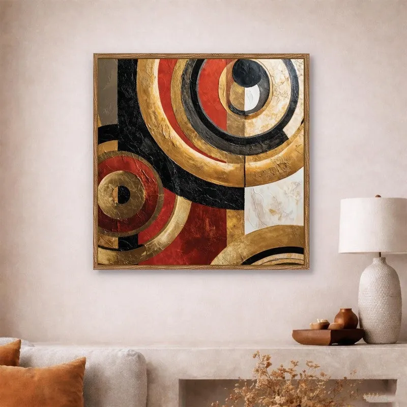 Pattern Curve Canvas Wall Art With Frame media 3
