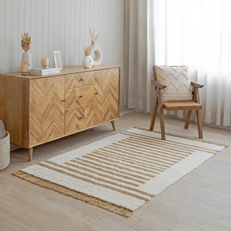 Striata Handwoven Cotton Rug media 4