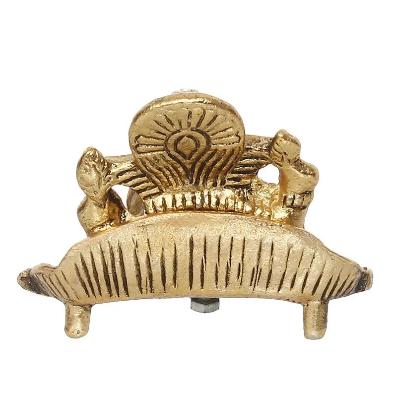 Vinayaka Leaf Diya - Gold media 5