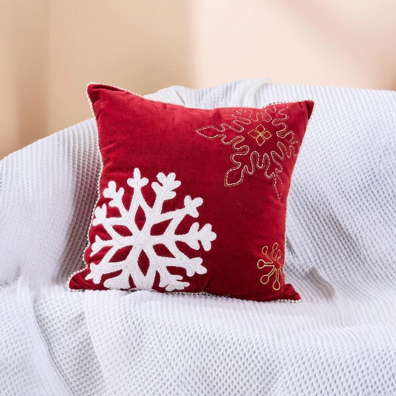 Snowflake Winter Cotton Velvet Cushion
