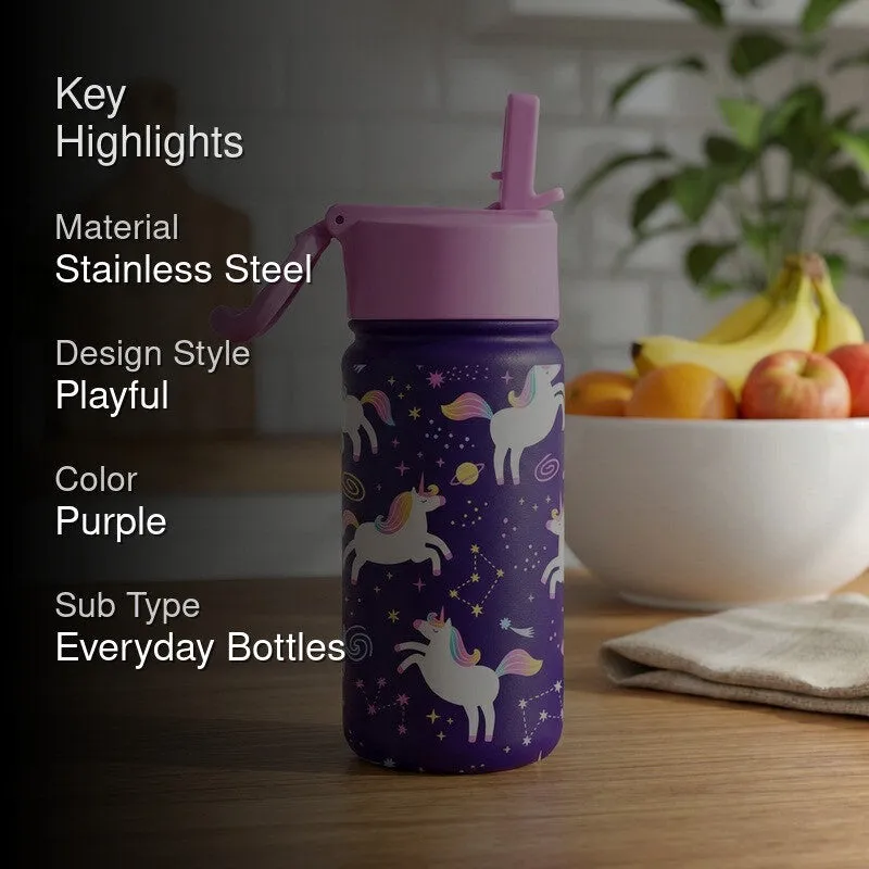 Solara Insulated Stainless Steel Bottle (450 mL) - Purple - 2