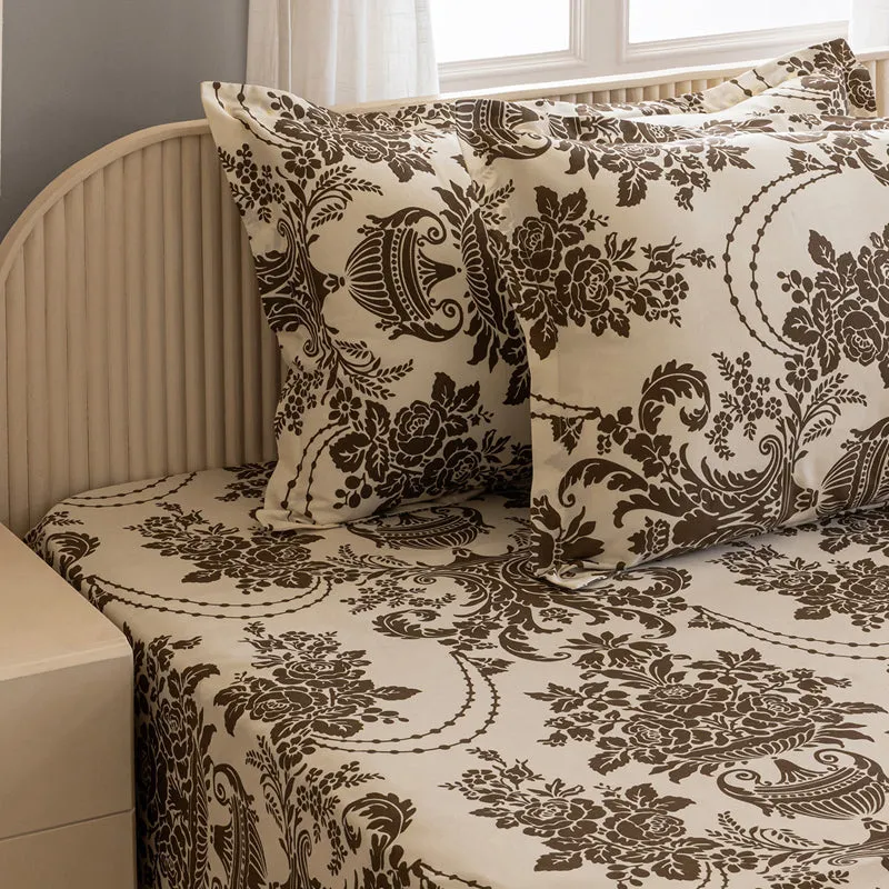 Swayam Regal Dreamscape Cotton Bedsheet (Brown) - 144 TC media 7