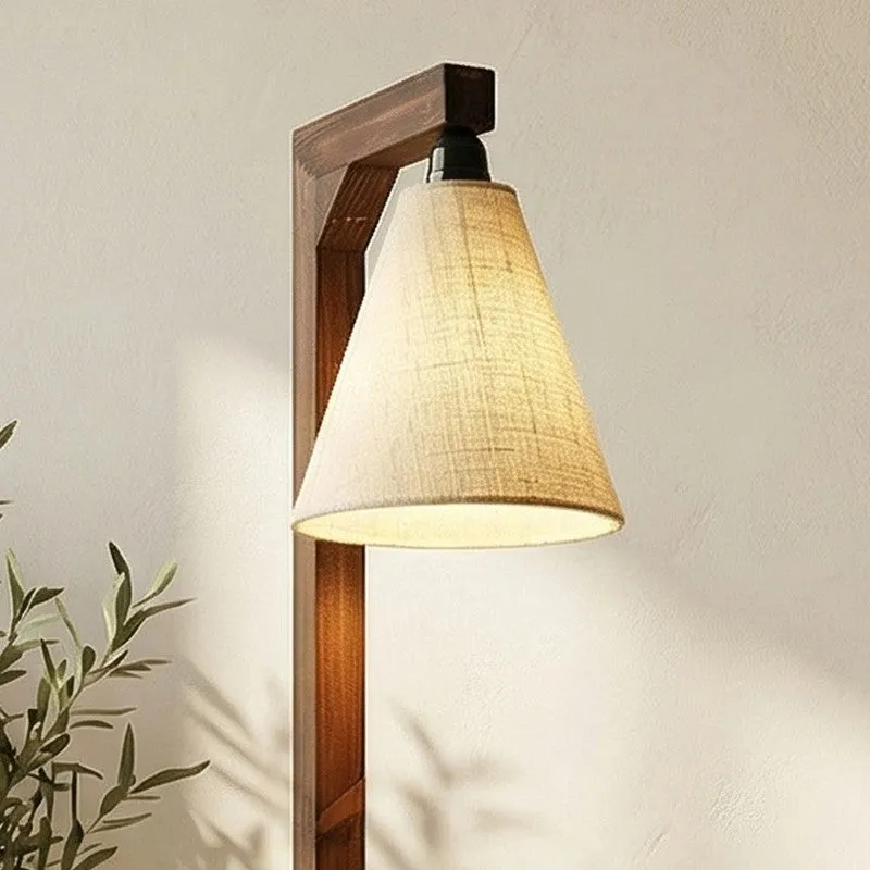 Dreyfus Wooden Floor Lamp With Shelf media 4