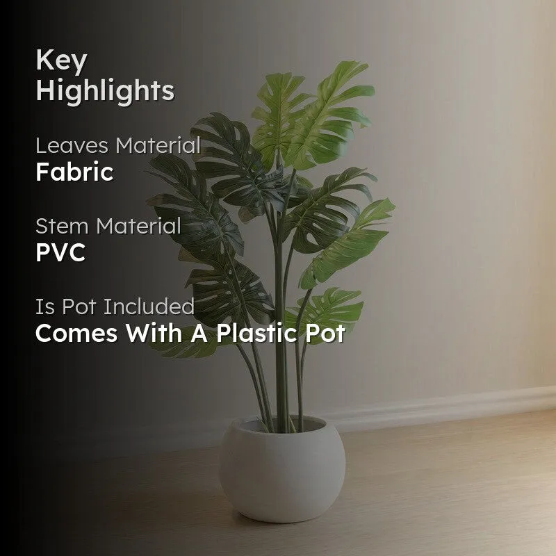 CalmCanopy Artificial Plant With Black Plastic Pot - 3.9 ft media 2