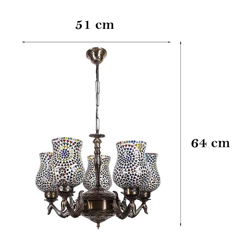Elva Mayoora Mosaic Golden Antique Ceiling Lamp media 5