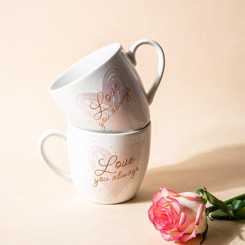 Love Stoneware Coffee Mug (350 mL Each) - Set of Two