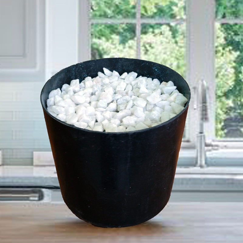 Botanika Artificial Caladium With Black Plastic Pot  & pebbles(White) - 2 Feet media 5