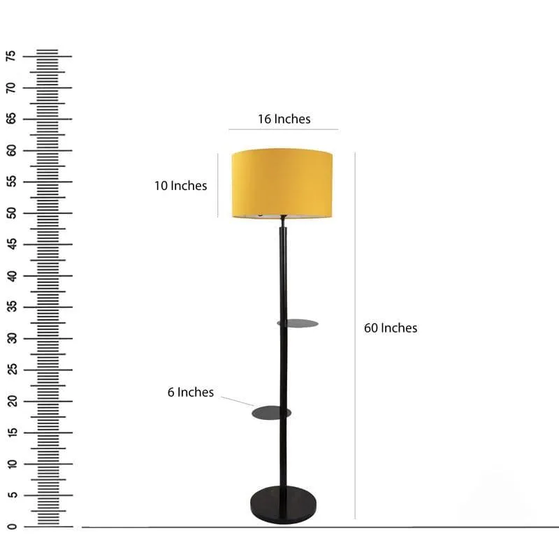 Citrine Musa Floor Lamp With Shelf media 7