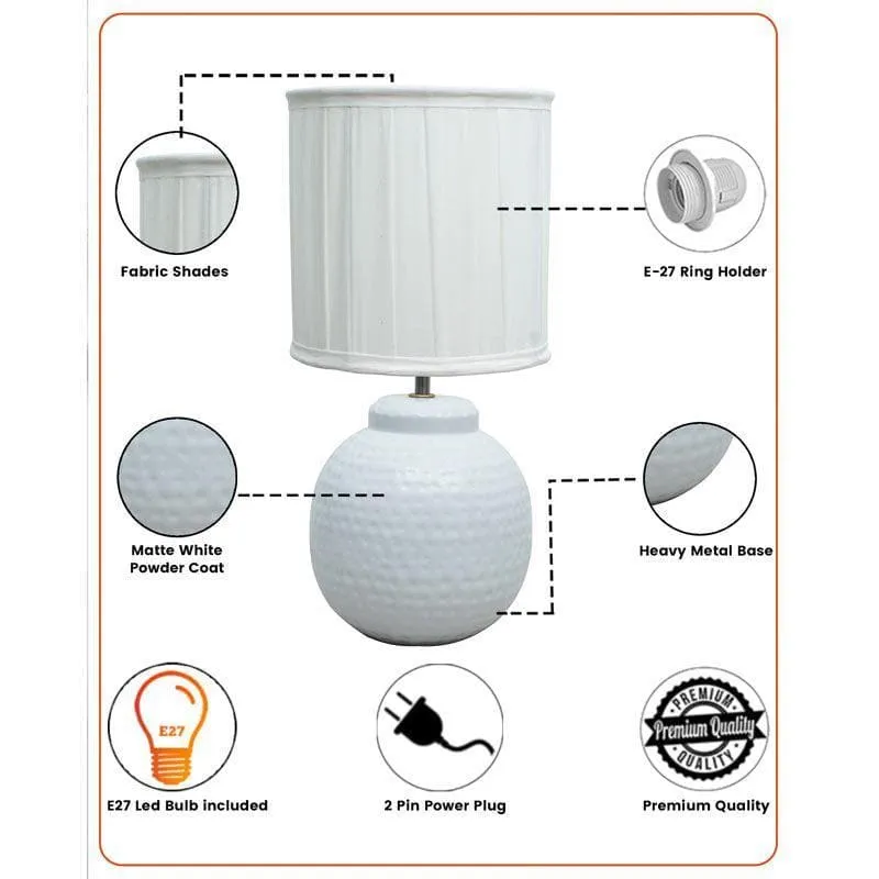 Elouera Ceramic Table Lamp - White media 5