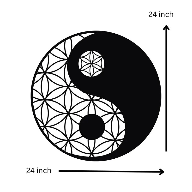 Yin Yang Black Iron Wall Accent media 5