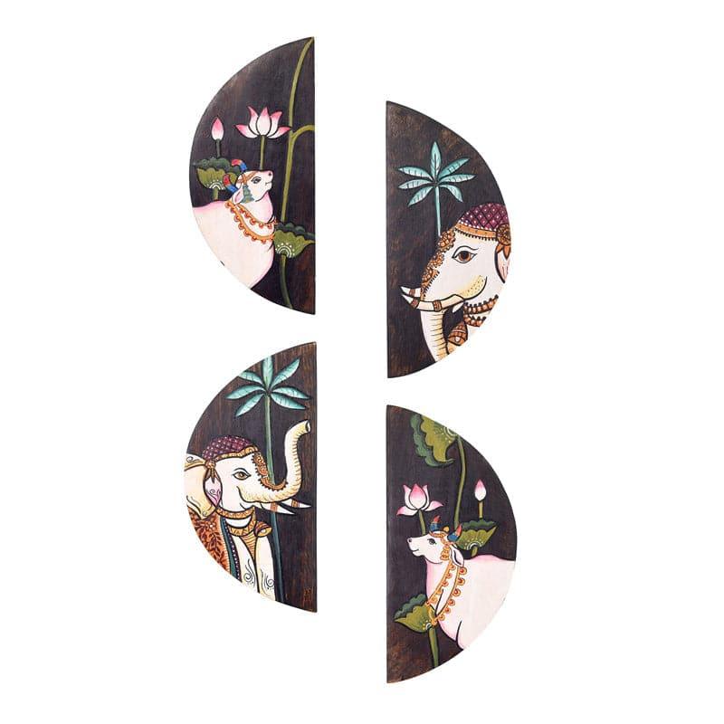 Pichhwai Pulse Wooden Wall Accent - Set Of Four media 3
