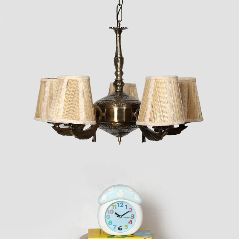Byzantine Conical Golden Antique Ceiling Lamp media 2