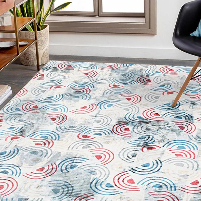 Carter Abstract Polyester Carpet - Blue media 3