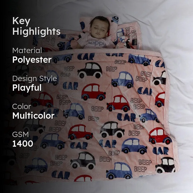 Monte Carlo Car Cuddle Kids Blanket - 1400 GSM media 2