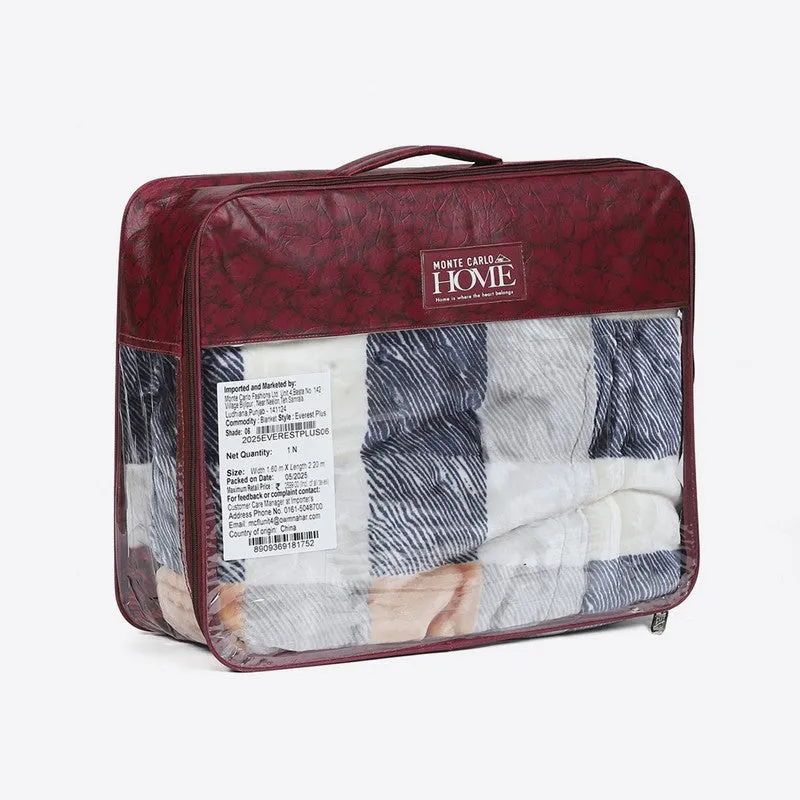 Monte Carlo Montana Mosaic Blanket (Black,White) - 597 GSM media 7