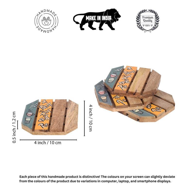 Mikhaya Wooden Coaster - Set Of Four media 6