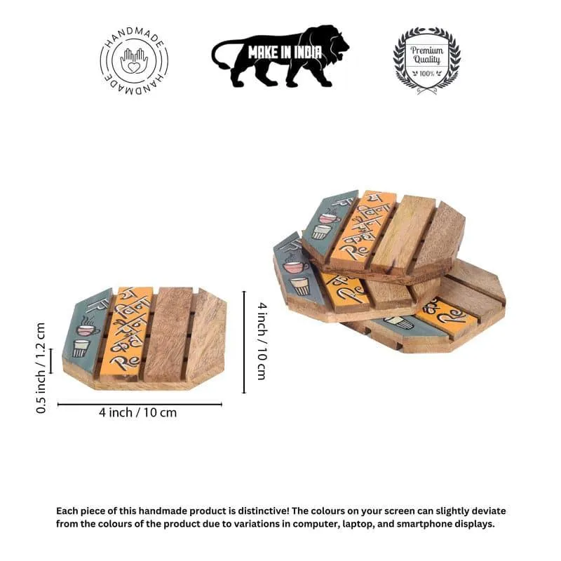 Mikhaya Wooden Coaster - Set Of Four media 6