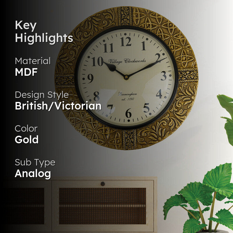 Timeless Strokes Hand-Painted Wood Wall Clock media 2