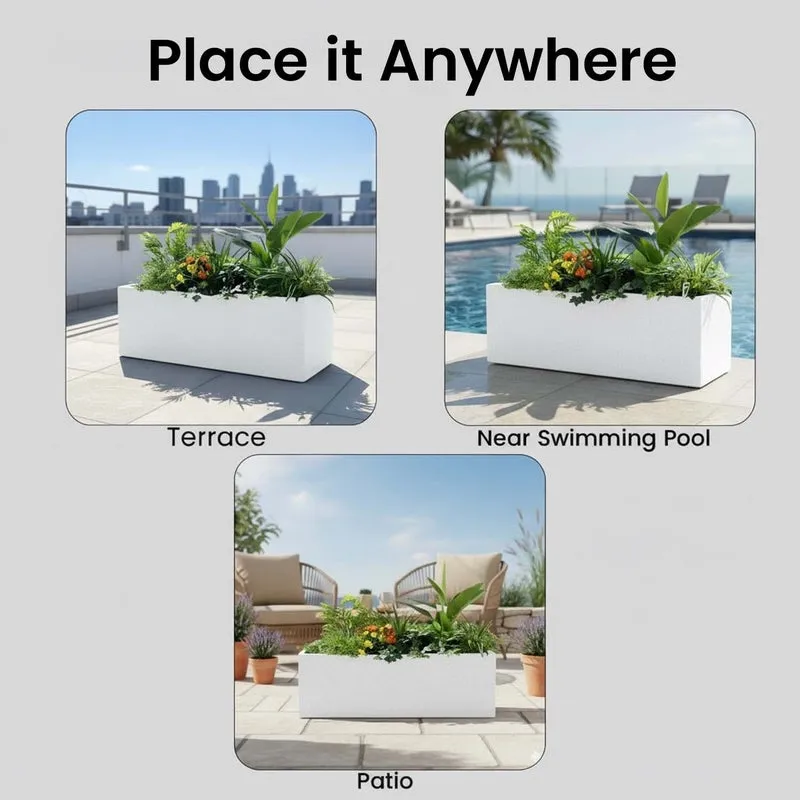 FloraEdge Planter - White - 7