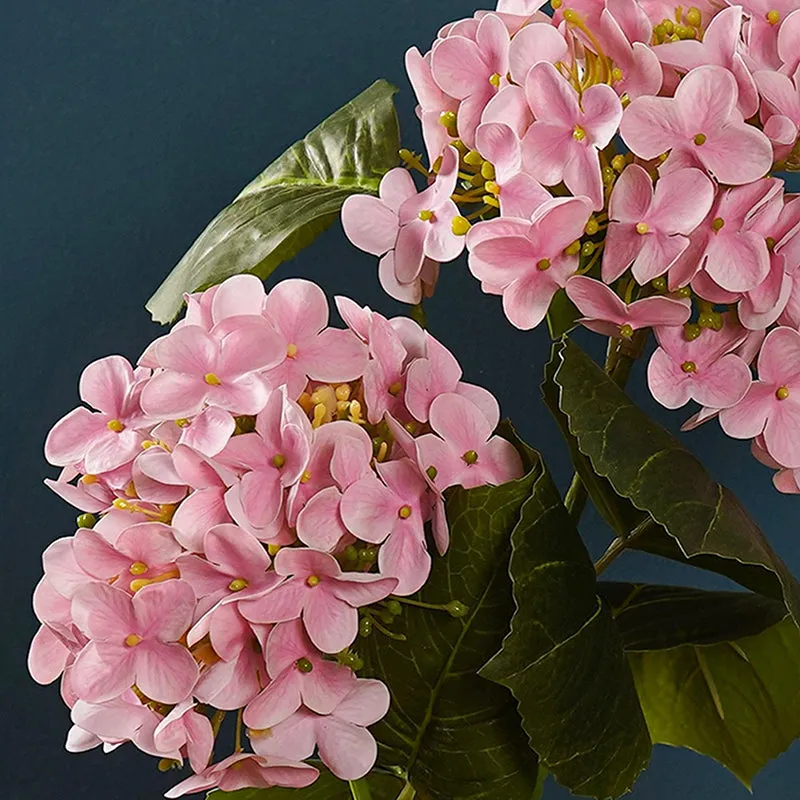 Lyre Artificial Hydrangea With Pot (Purple) - 1.3 Feet media 3