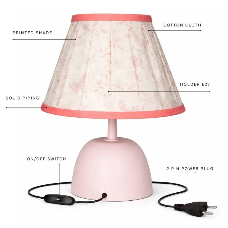 Alton Classic Cotton Table Lamp - Pink media 5