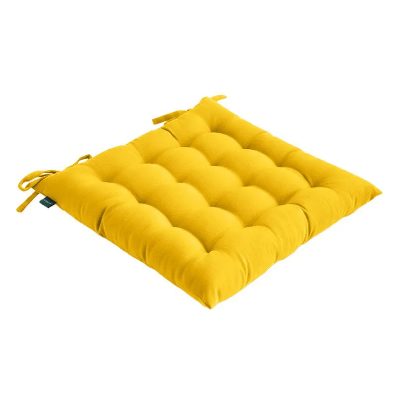 Savra Cotton Chair Pad (Yellow) - Set Of Four media 6