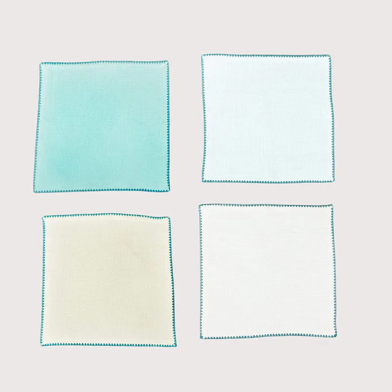Fluff & Fold Cotton Hand & Face Towel (Green) - Set Of Four media 3